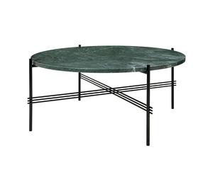 TS Coffee Table Round Ø80 Black/ Green Guatemala Marble