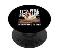 ts Fine Everything Is Fine Screaming Chicken Chaos Meme PopSockets Adhesive PopGrip
