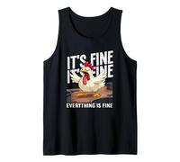 ts Fine Everything is Fine Screaming Chicken Chaos Meme Tank Top