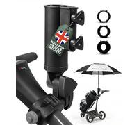 TS Golf - Universal Golf Umbrella Holder for Motocaddy & Powakaddy | Adjustable Golf Trolley Umbrella Holder, Sturdy Dual Locking System, Golf Cart Accessories, Fits most of the UK trolleys