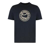 Boss Mens Boss Tennis Club-Print Cotton-Jersey T-Shirt Dark Blue S