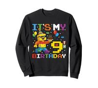 t's My 9th Birthday Building Brick 9 Years Old Boys Kids Sweatshirt