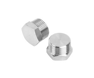 TS-SCREW, 1PC NPT/BSPT Size 1/8'' - 2'' Male Thread 304 Stainless Steel Hex End Cap Outer Hexagon Solid Plug Oil Water Pipe Plumbing Fitting (Color : BSPT, Size : 1")