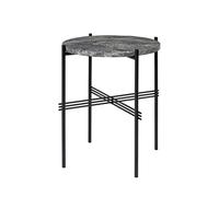 TS Side Table Round Ø40 Black/ Gray Emperador Marble