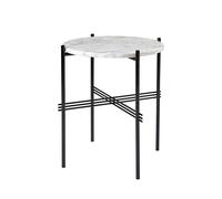 TS Side Table Round Ø40 Black/ White Carrara Marble