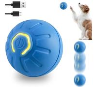 TS TAC-SKY Interactive Dog Toy Ball - Automatic Rolling, Rechargeable & LED Light-Up - Durable High Bounce Floating Rubber Ball For Kittens & Puppies - Engaging Pet Playtime Solution