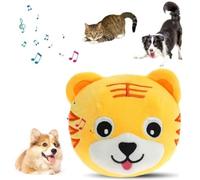 TS TAC-SKY Interactive Squeaky Plush Dog Toy - Moving Cartoon Pig With Sound, Washable, Shake & Bounce Features For Boredom Relief - Perfect For Puppies And Active Pets(Tiger)