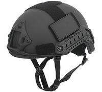 TS TAC-SKY Multifunctional Tactical Helmet, Fast Helmet Camouflage Head Earpiece Military Headset, Adjustable Fiberglass Helmet Set (Color : Black 1, Size : M)