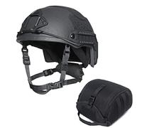 TS TAC-SKY NIJ IIIA 3A Shield Ballistic ACH High Cut Tactical Helmet Bulletproof Body Armor Aramid Core Helmet Safety Helmet (Color : BK, Size : M)