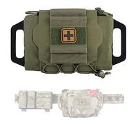 TS TAC-SKY Rapid Deployment IFAK Kits Tactical Military Pouch MOLLE First-aid Kit Survival Outdoor Hunting Emergency Camping Hiking Medical Bag (Color : OD)