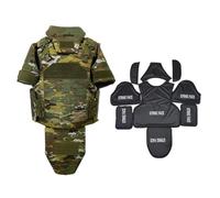 TS TAC-SKY Safety Real Bulletproof NIJ IIIA Whole Defended Full Body Armor Plate Carrier Set Protective Tactical Ballistic Bulletproof Vest (Color : CP1+NIJ IIIA liner)