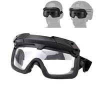 TS TAC-SKY Tactical Airsoft Goggles, Impact-Resistant Eye Protection,Protective Glasses Safety, Army Sunglasses Lens Discoloration, For Hunting Paintball War Games (Color : BK)