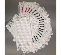 TS Trade 20 Pcs Punch Card Pattern for Brother Knitting Machine KH868 881 871 860 851