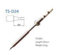 TS100 Soldering Iron Tip Replacement Set with 8 Ohm Resistance, 72W Max Power, for Delicate Electronics and Metal Parts, Pointed/Knife/Horseshoe Shape, 42mm Tip Length, Stainless Steel, Silver