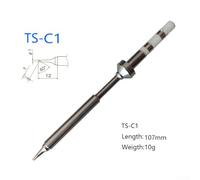 TS100 Soldering Iron Tip Set with 8 Ohm Resistance for Fast Heating, Compatible with TS-BC2/TS-I/TS-D24/TS-C4/TS-K Models, 180-480°C Working Temperature(TS-100-C1)