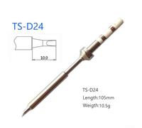 TS100 Soldering Iron Tip Set with 8 Ohm Resistance for Fast Heating, Compatible with TS-BC2/TS-I/TS-D24/TS-C4/TS-K Models, 180-480°C Working Temperature(TS-100-D24)