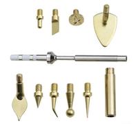 TS100 Soldering Tip Maintenance Tool with Brass End Face Design Prevents Nut Misalignment Quick-Swap Dressing Heads and Knurled Female-Female Joint