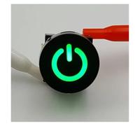 TS27 Series 15mm Round Power Symbol With LED Momentary SPST PCB Push Button Click Tact Switch EKFBQBGW(Green LED)