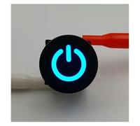 TS27 Series 15mm Round Power Symbol With LED Momentary SPST PCB Push Button Click Tact Switch MQXFCZUX(Blue LED)