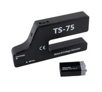 TS75 2-in-1 Metal Detector and AC Voltage Sensor for Wall Stud, Pipe & Live Wire Detection - ABS Housing, 9V Battery Powered, 150 x 78 x 24 mm, 110g