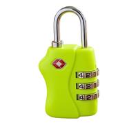 TSA Approved 3 Digit Combination Luggage Lock 1 Pack Green - Resettable Travel Padlock for Suitcases Backpack & Gym Locker Security, Travel Accessories and Holiday Essentials