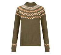 tsaChick Chunky Knit Jumpers Crewneck Crop Tops for Women Casual Loose Jumpers for Women UK Fair Isle Print Womens Sweater Long Sleeve Winter Tops UK Warm and Suitable Fall Winter with Jeans