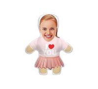 tsaChick Custom Face Pillow 3D Double-Sided Head Body Shaped Cushion with Your Own Face Picture Cute Personalised Photo Filling Funny Doll for Home Sofa Decor Funny Pillow Gift（20Cm/30Cm High）