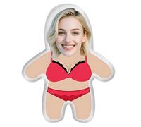tsaChick Custom Face Pillow 3D Double-Sided Head Body Shaped Cushion with Your Own Face Picture Cute Personalised Photo Filling Funny Doll for Home Sofa Decor Funny Pillow Gift（20Cm/30Cm High）