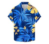 tsaChick Mens Hawaiian Shirt Multiple Funny Funky Flower Short Sleeve No Iron Button Down Shirts Beach Summer Vacation Big and Tall Shirt Casual Fitted Tops Tropical Aloha Shirts for Men 5XL