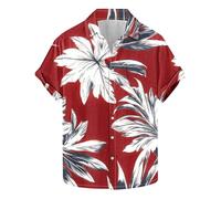tsaChick Mens Hawaiian Shirt Multiple Funny Funky Flower Short Sleeve No Iron Button Down Shirts Beach Summer Vacation Big and Tall Shirt Casual Fitted Tops Tropical Aloha Shirts for Men XL