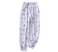 tsaChick Pyjama Flannel Fleece Bottoms Cute Print Little Dog Lounge Jogging Bottoms Elastic Waist Thermal Pyjama Bottoms Warm Fluffy Pj Bottoms Casual Women's Pyjama Pants Comfortable Women Pyjamas