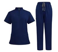 tsaChick Scrubs Uniforms Women Set Medical Uniforms & Scrubs Sets Ladies Work Healthcare Tunics Working Uniforms Stretchy Tops and Pants Nurses Uniform for Beauty Center Cosmetology Healthcare