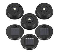 Tsadeer 6 Pcs Solar Lights Replacement Top 7 Solar Lantern Parts LED Solar Panel Lantern Lid Lights for Outdoor
