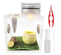 Tsangbaby Jumping Spider Enclosure Decor, Tarantula Enclosure, Acrylic Bright Jumping Spider Habitat Spiders Box for Mantises Tarantulas