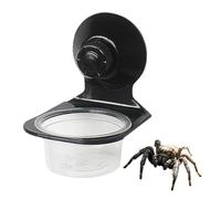 Tsangbaby Jumping Spider Water Dispenser, Jumping Spider Feeding Dish Black Hanging Feeder for Jump Spiders Tarantulas Praying Mantises Arboreal Animals