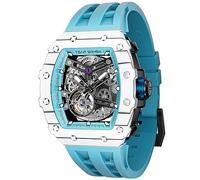 TSAR BOMBA Luxury Automatic Watches for Men Mechanical Men's Watch Japanese Movement Sapphire Glass 50M Waterproof Wrist Watches Silicone Strap Luminous Elegant Gifts