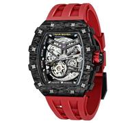 TSAR BOMBA Luxury Automatic Watches for Men Mechanical Men's Watch Japanese Movement Sapphire Glass 50M Waterproof Wrist Watches Silicone Strap Luminous Elegant Gifts