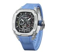 TSAR BOMBA Luxury Men's Watches Dark Matter-Interchangeable Automatic Watch, silblue