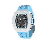 TSAR BOMBA Men’s Watch UK Wristwatches for Men 50M Waterproof Watches Men Tonneau Stainless Steel Case Sapphire Glass with Chronograph Date Function Japanese Quartz Movement Gifts Fashion Luxury