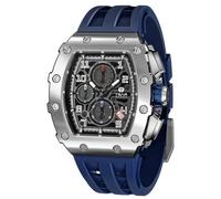 TSAR BOMBA Mens Luxury Watches Tonneau Square Wrist Watch Sapphire Crystal Japan Quartz Movement 50M Water Resistant Date Watch Design Gift for Men
