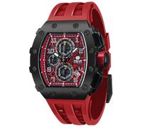TSAR BOMBA Men's Watch Tonneau Design 50M Waterproof Chronograph Luxury Watches for Men with 316 Stainless Steel Case Square Sport Military Work Wristwatch with 22mm Watch Strap Stylish Men's Gift