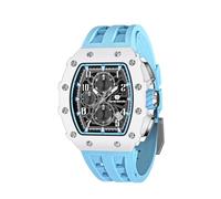 TSAR BOMBA Men's Watch Tonneau Design 50M Waterproof Chronograph Luxury Watches for Men with 316 Stainless Steel Case Square Sport Military Work Wristwatch with 22mm Watch Strap Stylish Men's Gift