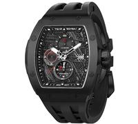 TSAR BOMBA Men's Watch Tonneau Design 50M Waterproof Chronograph Luxury Watches for Men with 316 Stainless Steel Case Square Sport Military Work Wristwatch with 22mm Watch Strap Stylish Men's Gift