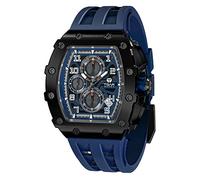 TSAR BOMBA Watches Men Luxury Mens Watch Chronograph 50M Waterproof Sapphire Glass Japan Quartz Movement TMI VK67 Silicone Strap Classic Tonneau Design Luminous Calendar Wrist Watches