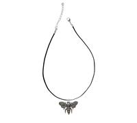 TSAR Honey Bee Pewter Pendant Necklace, Black Cord, Handmade, 21 Inch Adjustable