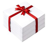 Tsawntd 100 Pcs Precut Cotton Fabric Squares, 158g Heavyweight Quilting Squares, White 10x10 Inches Sewing Fabric