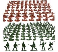 Tsawntd 200Pcs Plastic Army Men 12 Models Mixed Toy Soldiers Imaginative Play Army Men Action Figures for Kids 3 Years Up Plastic Soldier Action Figures