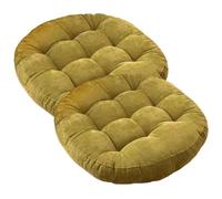 Tsawntd 2PCS Floor Cushions for Sitting, 17 Inch Round Corduroy Floor Seats, Soft Comforable Meditation Cushion for Living Room Tatami Yoga