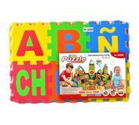 Tsawntd 36 Tiles Puzzle Carpet, 31x31 EVA Foam Baby Mat for Floor Interlocking Spanish Alphabet Foam Puzzles Mat for Play & Exercise Play for Babies and Toddler, Random Color Baby for Floor