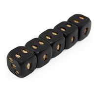 Tsawntd 5pcs Black Skull Dice Grinning Skull Deluxe Devil Poker Dice Gothic Gambling Tower With Death Game Plastic Polyhedral Translucent